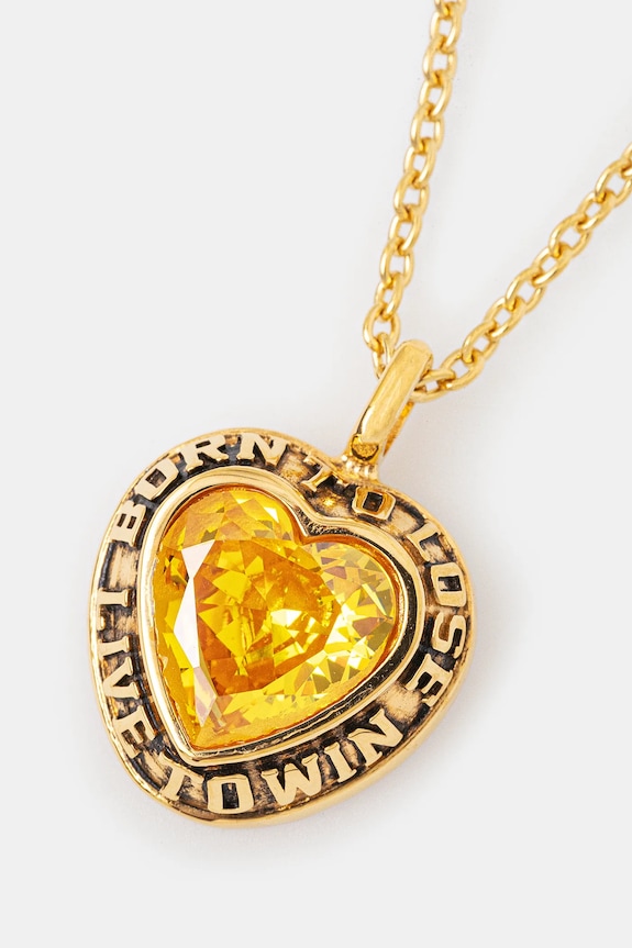 Stříbrný náhrdelník AMBUSH Heart Class Ring Charm Necklace 12114803 zlatá SS25
