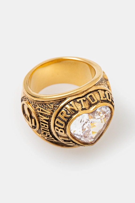 Stříbrný prsten AMBUSH Heart Class Ring stříbro zlatá 12114804