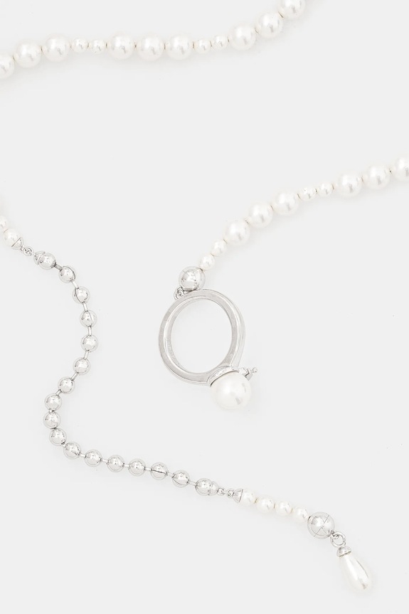 AMBUSH naszyjnik srebrny Pearl Strand Necklace 12115268 srebrny SS25