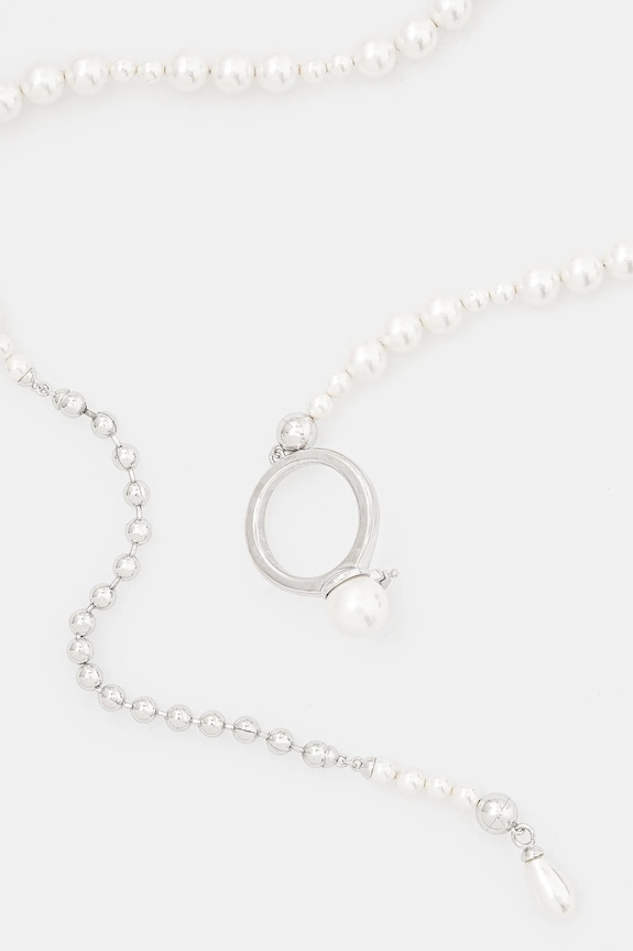AMBUSH naszyjnik srebrny Pearl Strand Necklace 12115268 srebrny SS25
