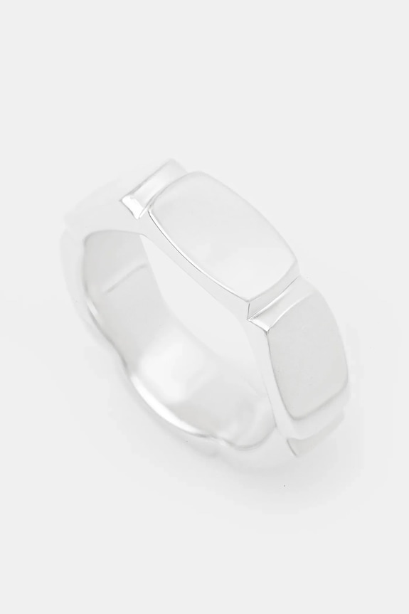 Tom Wood inel de argint Umi Band Ring Medium 101441 argintiu SS25