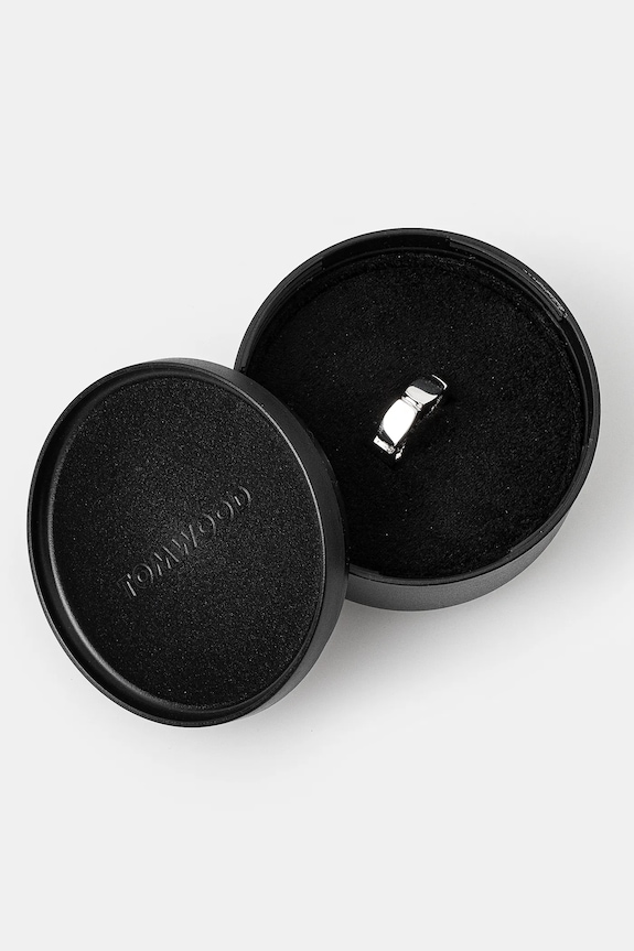 Accesorii Tom Wood inel de argint Umi Band Ring Medium 101441 argintiu