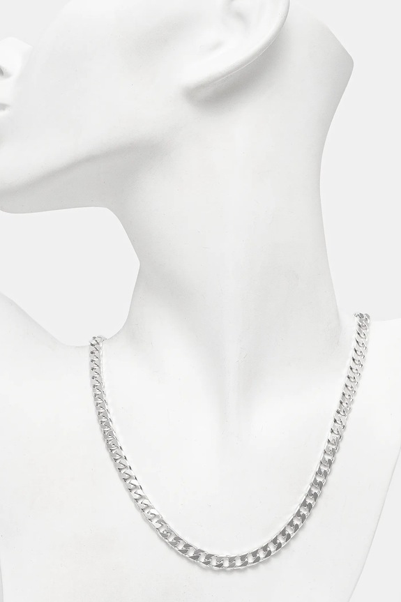 Αξεσουάρ Ασημένιο κολιέ Tom Wood Frankie Chain 100477 ασημί