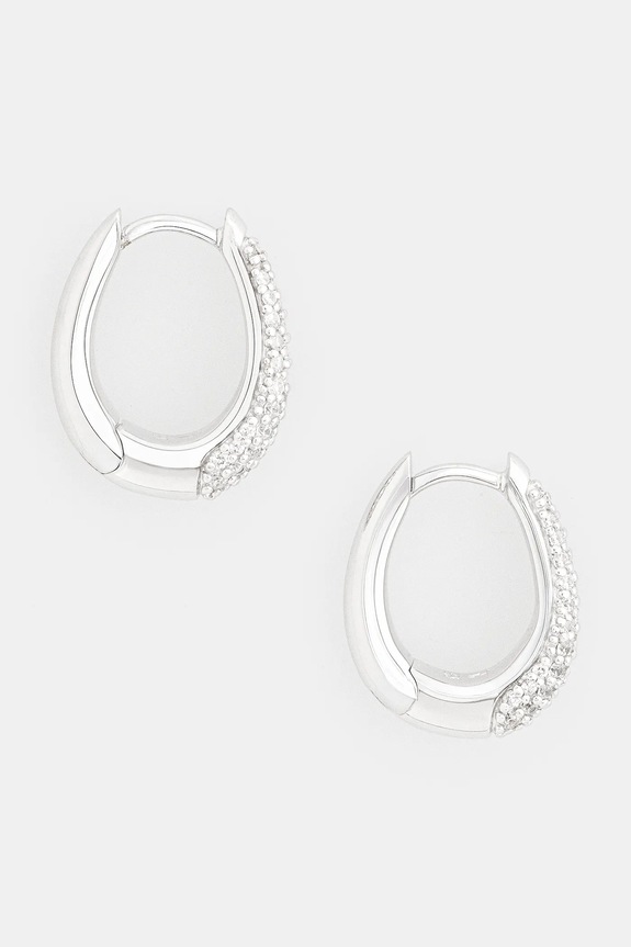 Tom Wood orecchini in argento Liz Hoops Pave Planet friendly argento 100607
