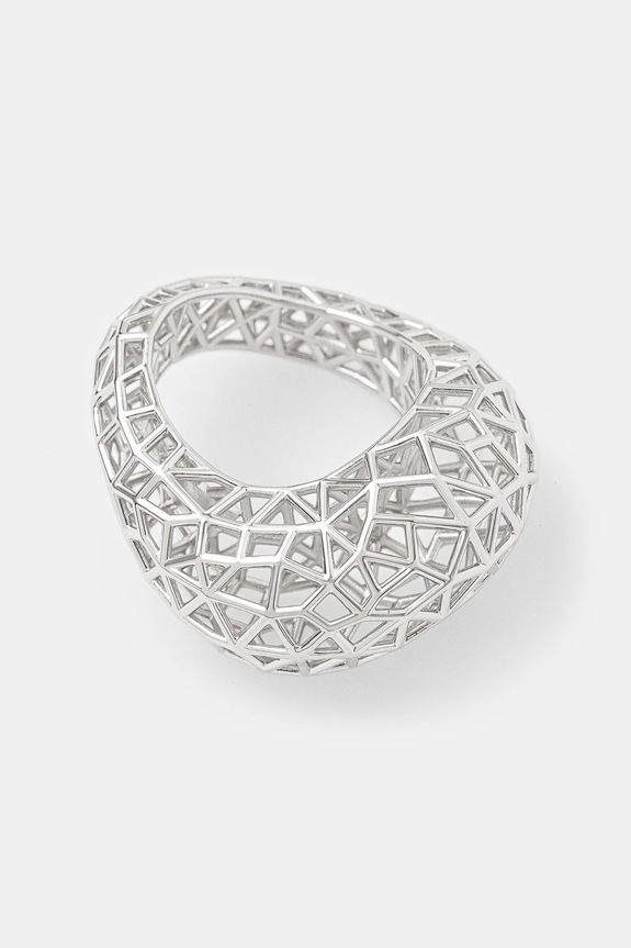 Tom Wood pierścionek srebrny Maze Ring srebro srebrny 101413