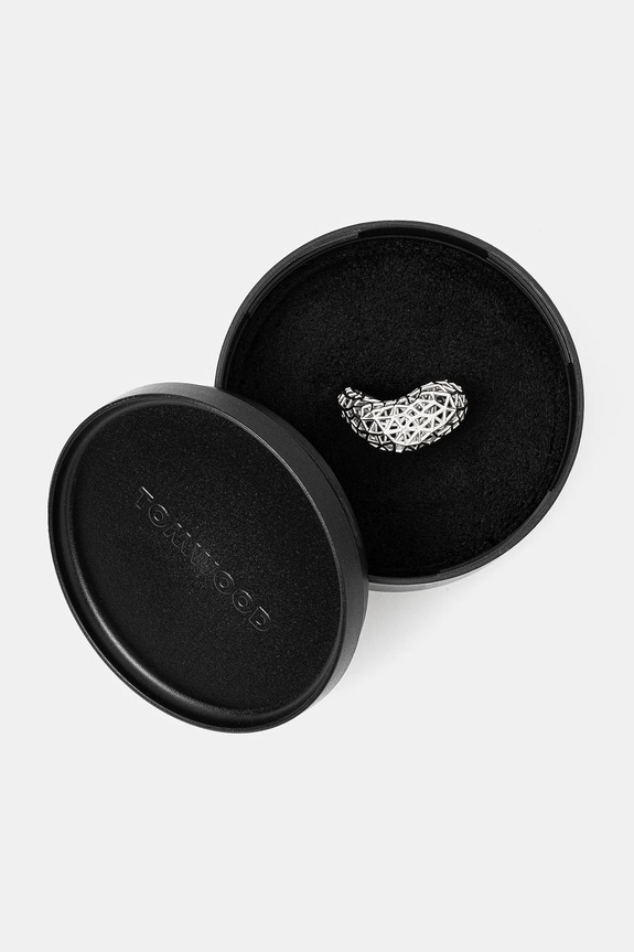 Akcesoria Tom Wood pierścionek srebrny Maze Ring 101413 srebrny