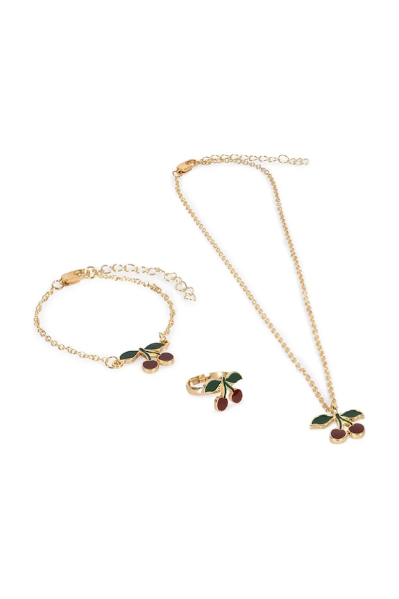Otroški komplet nakita Konges Sløjd CHERRY JEWELRY SET zlata KS102943