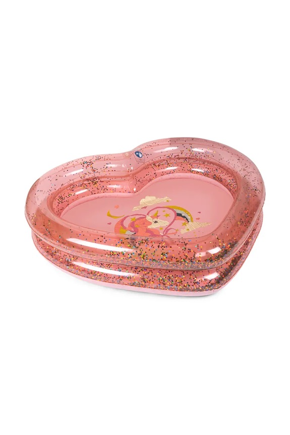 Konges Sløjd basen dla dzieci HEART POOL TRANSPARENT różowy KS102552