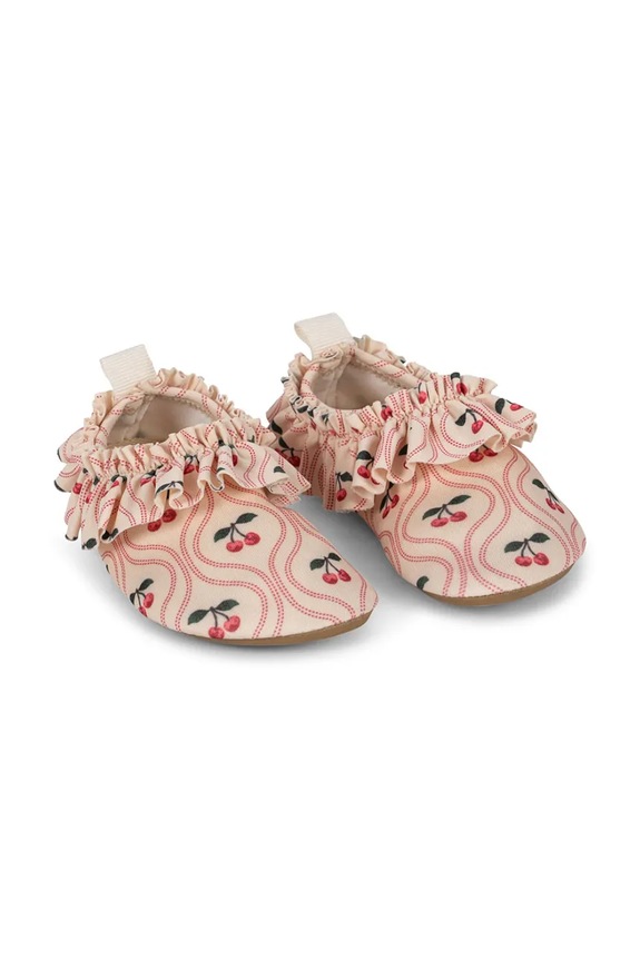 Konges Sløjd pantofi de apă pentru copii MERLE FRILL SWIM SHOES roz KS103347
