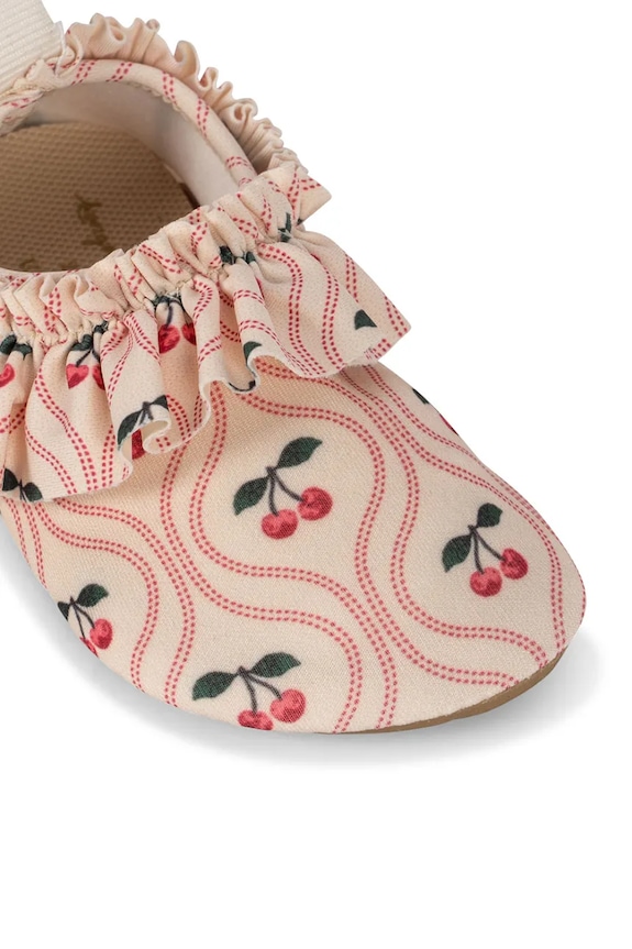 Konges Sløjd pantofi de apă pentru copii MERLE FRILL SWIM SHOES KS103347 roz SS25