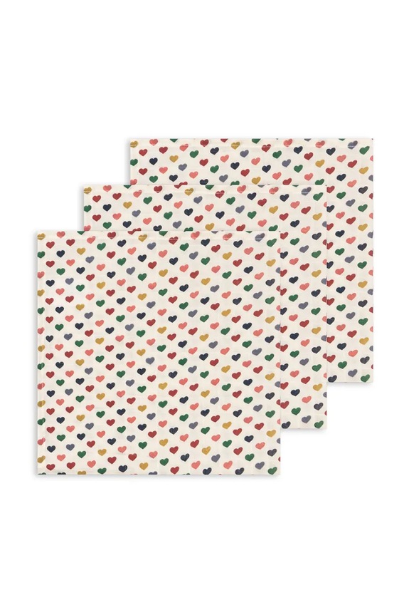 Konges Sløjd pieluszka niemowlęca 3 PACK MUSLIN CLOTH GOTS 3-pack Produkt niemowlęcy multicolor KS102361