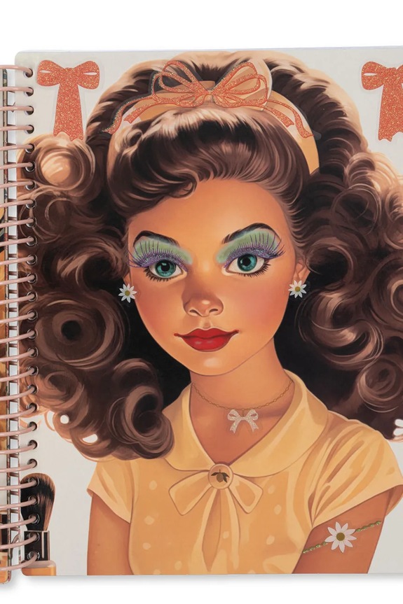 Konges Sløjd książeczka z naklejkami GLAM ME UP STICKER BOOK beżowy KS102869