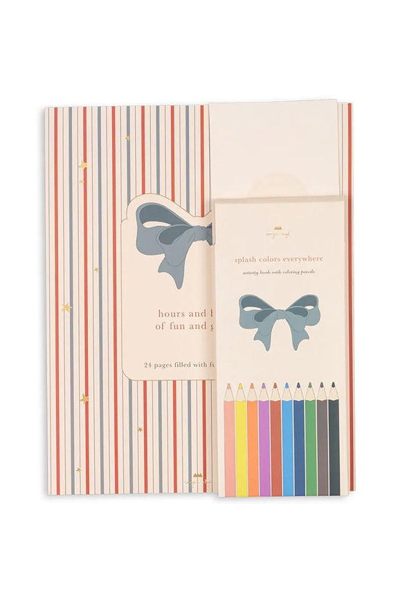 Brožura se samolepkami Konges Sløjd ACTIVITY BOOK WITH COLOR PENCILS béžová KS103119