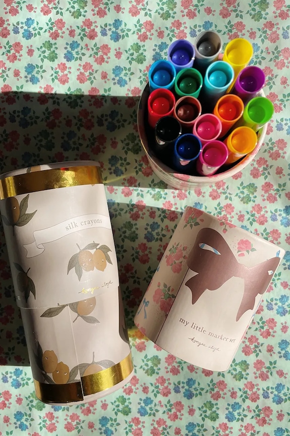 CHLAPEC Sada fixů Konges Sløjd MY LITTLE MARKER SET FSC KS103142 šedá