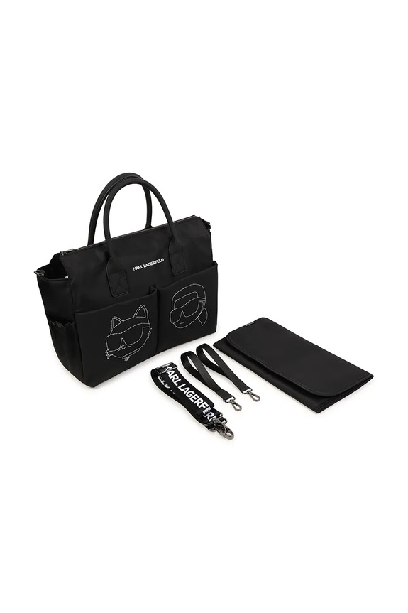 Τσάντα καροτσιού με αλλαξιέρα Karl Lagerfeld μαύρο Z30558