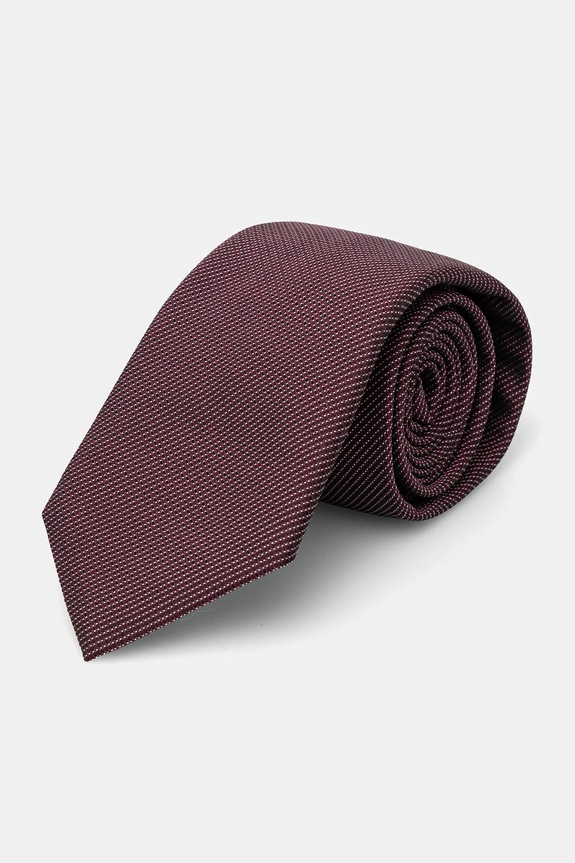 BOSS cravata de matase burgundia 50532061