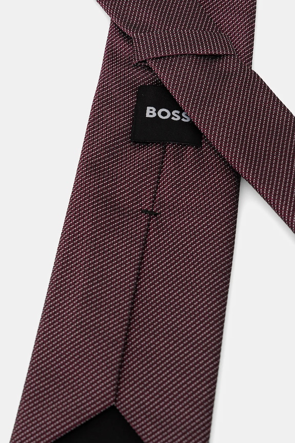 BOSS cravata de matase 50532061 burgundia SS25