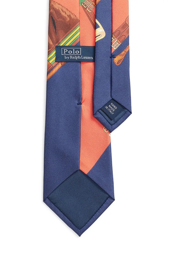 Шелковый галстук Polo Ralph Lauren 712964847 оранжевый SS25