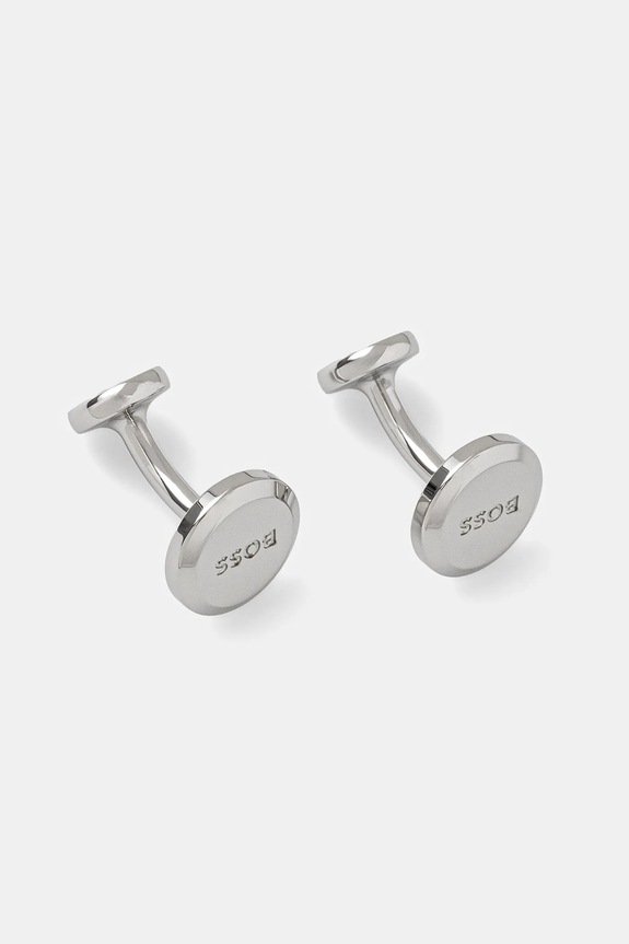 Manžete BOSS B-LOGO-CUF Gift Box srebrna 50495126