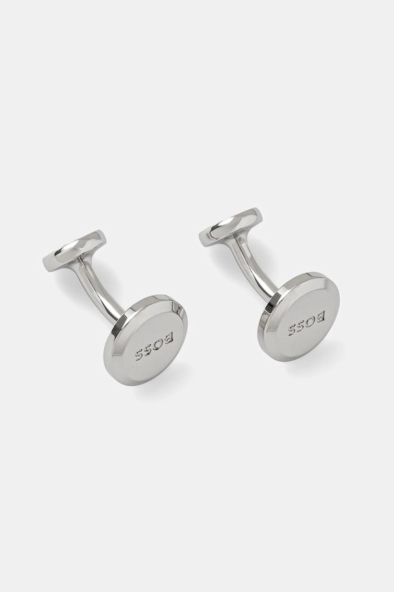 Manžete BOSS B-LOGO-CUF Gift Box srebrna 50495126
