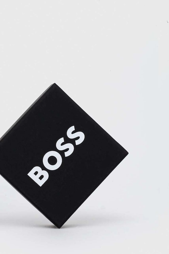 Manžete BOSS B-LOGO-CUF 50495126 srebrna SS25