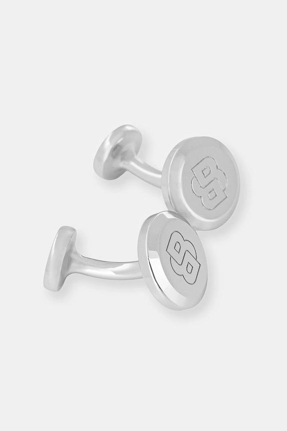 Manžetové gombíky BOSS B-LOGOBB-CUF 50532323 strieborná SS26