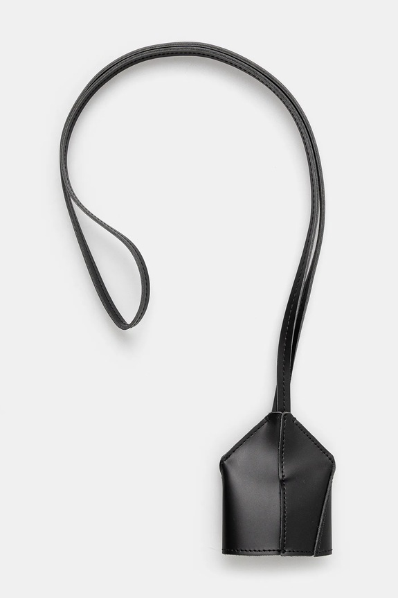 MM6 Maison Margiela leather key ring black SA6UA0003.P7183