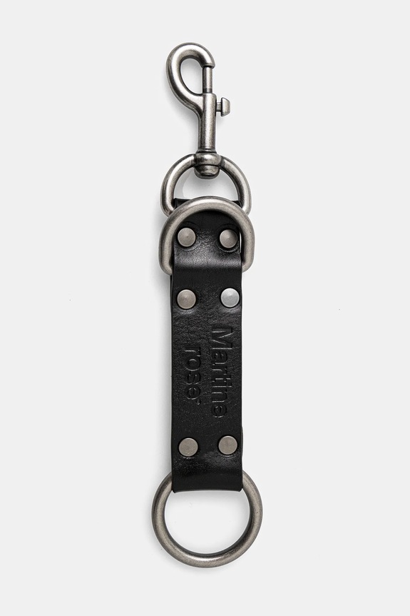 Кожаный брелок Martine Rose Bondage Keychain чёрный 1166LP10001