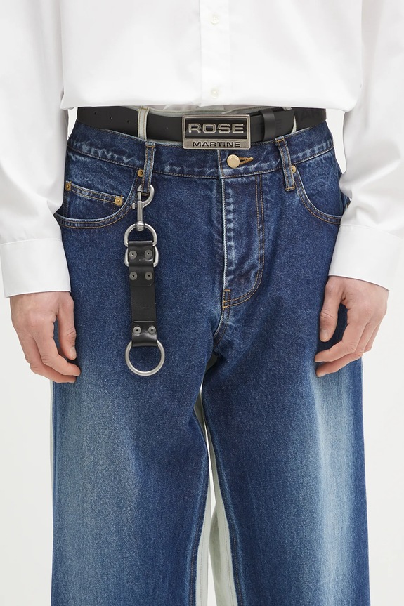 Аксессуары Кожаный брелок Martine Rose Bondage Keychain 1166LP10001 чёрный