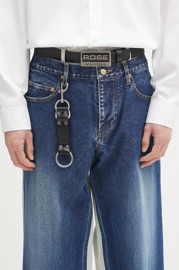 Аксессуары Кожаный брелок Martine Rose Bondage Keychain 1166LP10001 чёрный