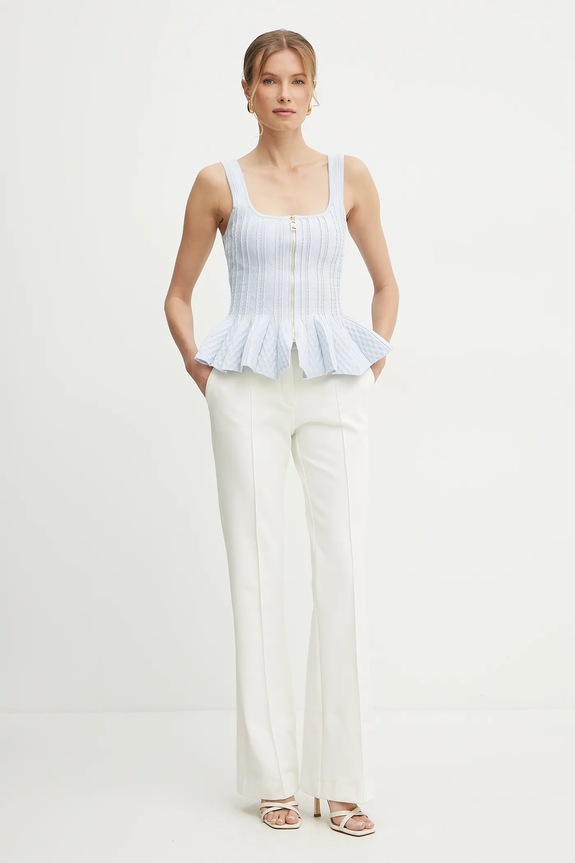 Top Elisabetta Franchi MK49B51E2 μπλε SS25