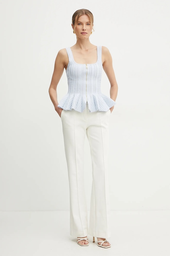 Top Elisabetta Franchi MK49B51E2 μπλε SS25