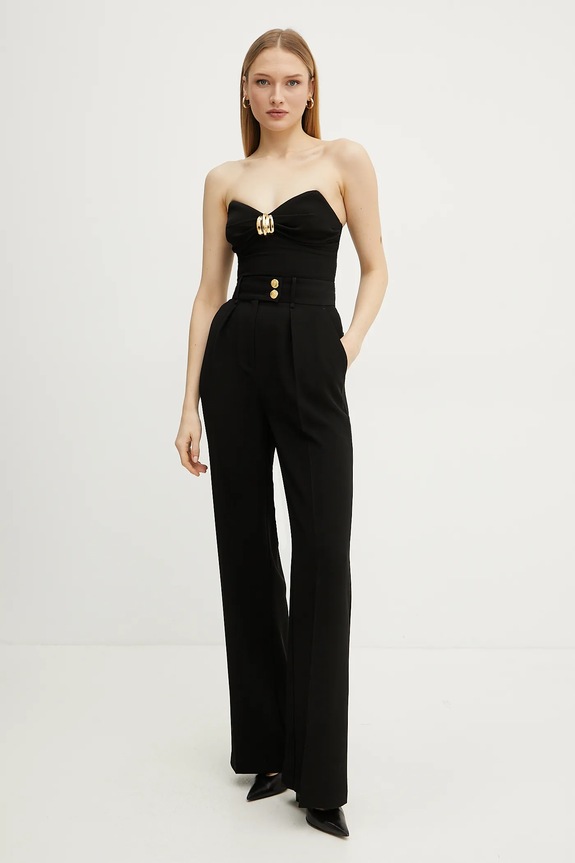 Top Elisabetta Franchi TO01851E2 μαύρο SS25