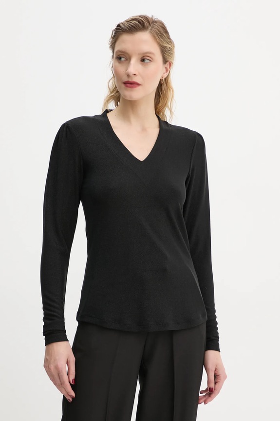 Bruuns Bazaar camicia a maniche lunghe semplice nero BBW4246