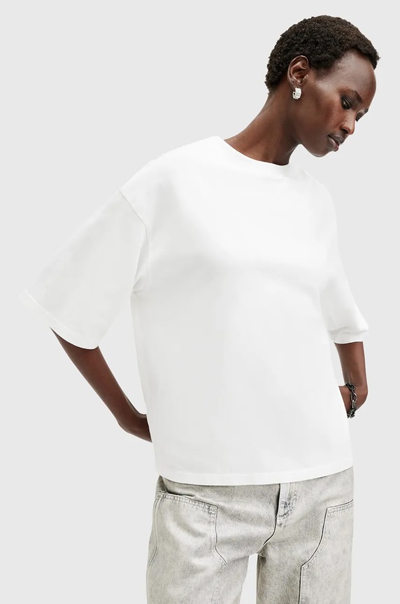Bavlněné tričko AllSaints AMELIE W124JB bílá