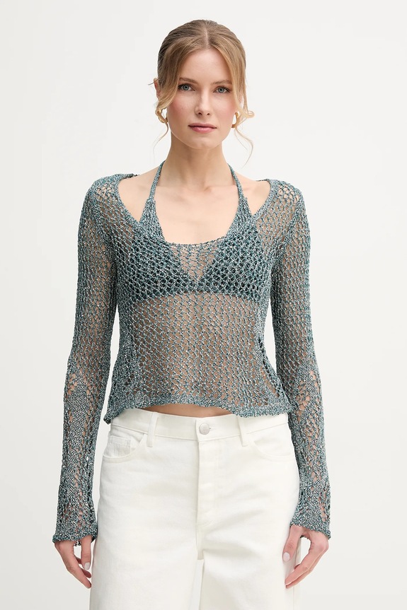 Bluza Pinko natpis tirkizna 104749.A2FB
