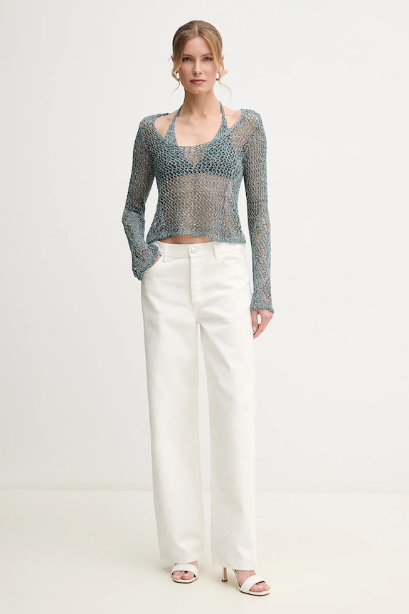 Bluza Pinko 104749.A2FB tirkizna SS25