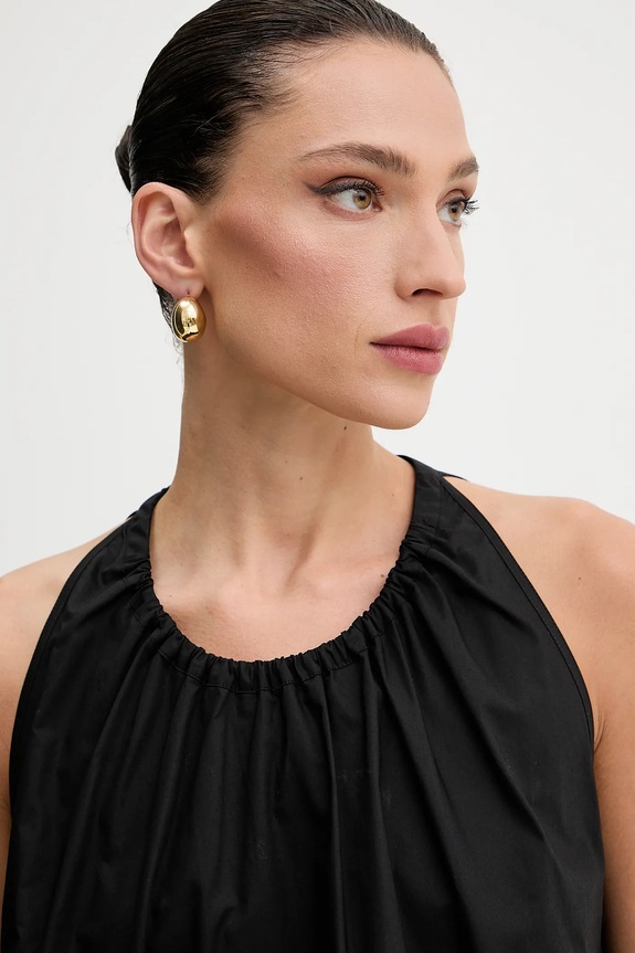 Pinko camicetta in cotone nero 104953.A2CR
