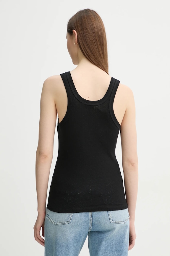 Herskind top din bumbac Hunter 5414178 negru SS25