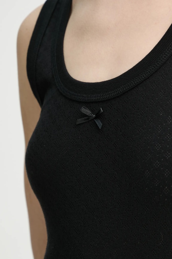Herskind top din bumbac Hunter negru 5414178
