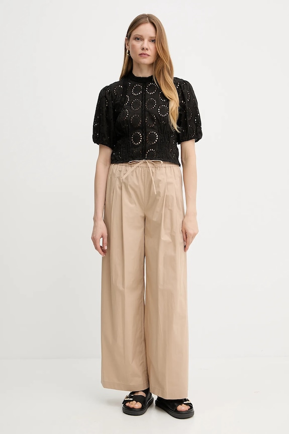 Pamučna majica Twinset 251TT2366 crna SS25