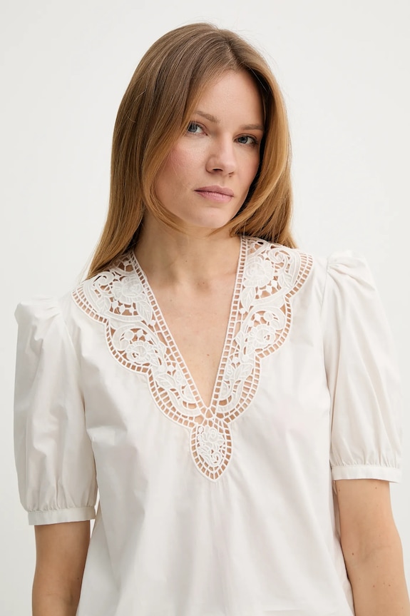 Twinset bluzka bawełniana biały 251TT2335