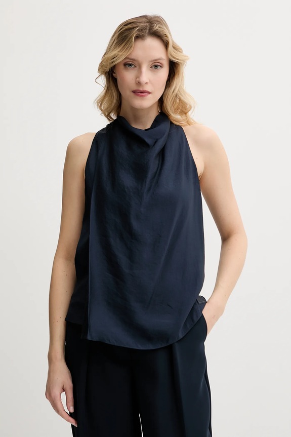 Top Armani Exchange Brez vzorca mornarsko modra XW000426.AF12747