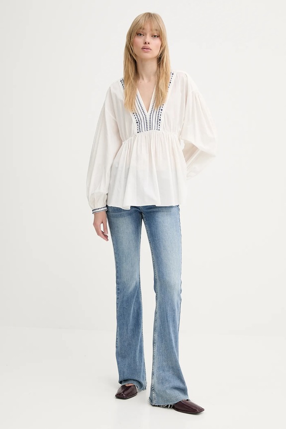 Μπλουζάκι A.P.C. blouse vera COHHH.F13449 μπεζ SS25