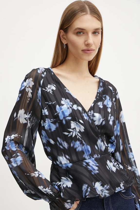 Блузка Guess візерунок чорний W5RH19.WGWV2