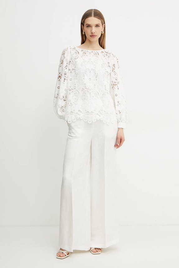 Μπλουζάκι Luisa Spagnoli 541998 λευκό SS25