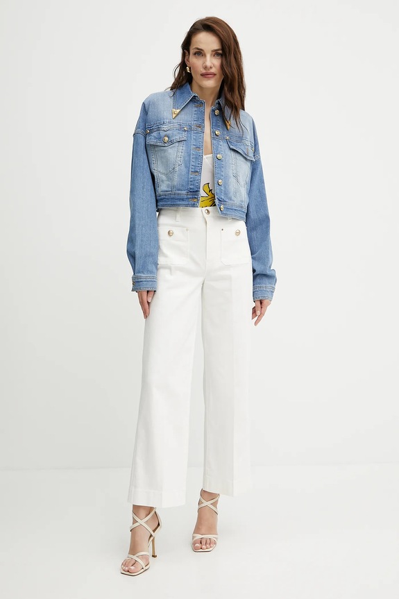 Top Versace Jeans Couture 78HAM212.JS471 λευκό SS25