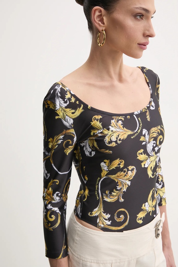 Versace Jeans Couture body czarny 78HAM221.JS470