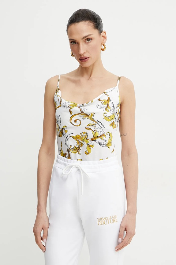 Versace Jeans Couture bluză cu modele alb 78HAM236.NS639