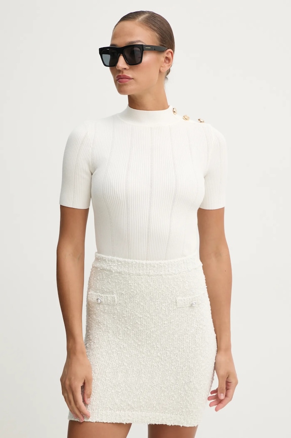 Marciano by Guess sweter GRACE aplikacja beżowy 5RGR24.5810Z